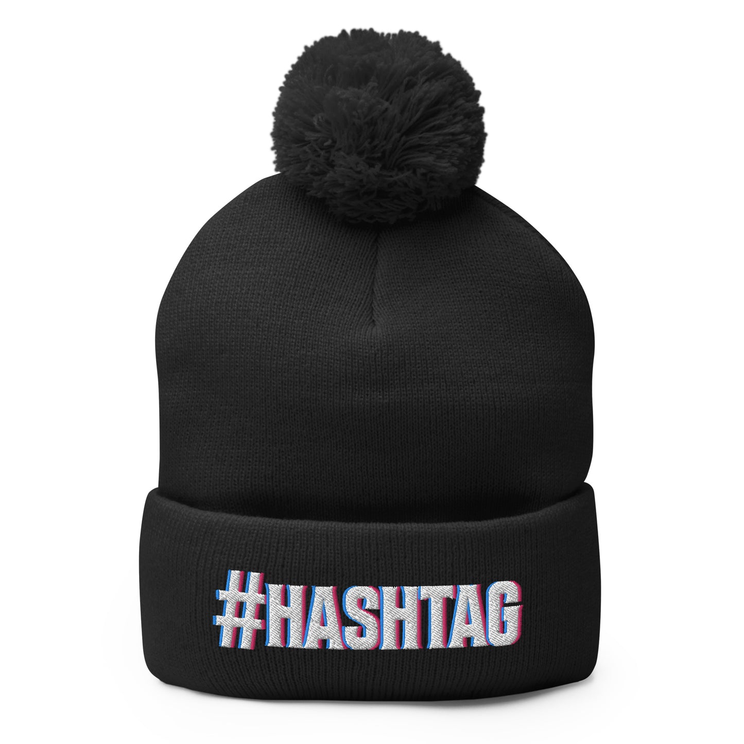 Hashtag Influencer Pom-Pom Beanie