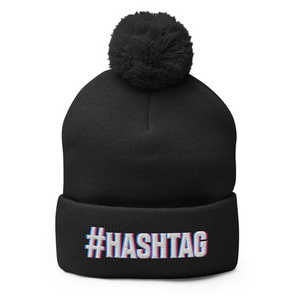 Hashtag Influencer Pom-Pom Beanie