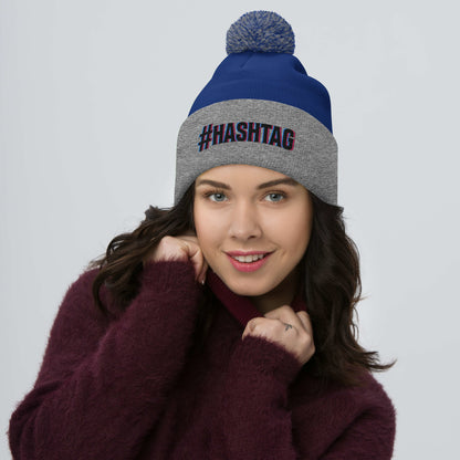 Hashtag Influencer Pom-Pom Beanie