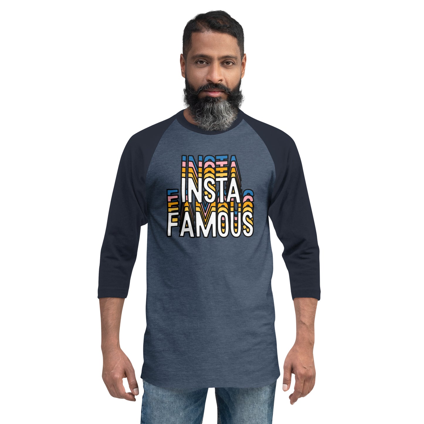 Insta Famous 3/4 Sleeve Raglan Shirt