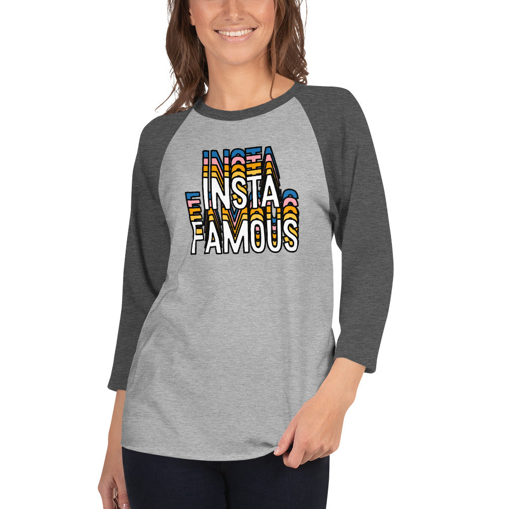 Insta Famous 3/4 Sleeve Raglan Shirt