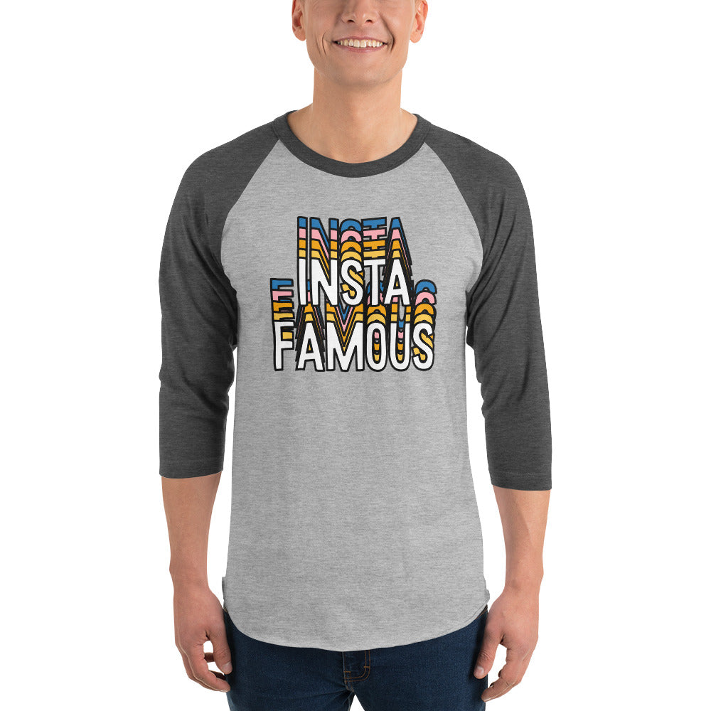 Insta Famous 3/4 Sleeve Raglan Shirt