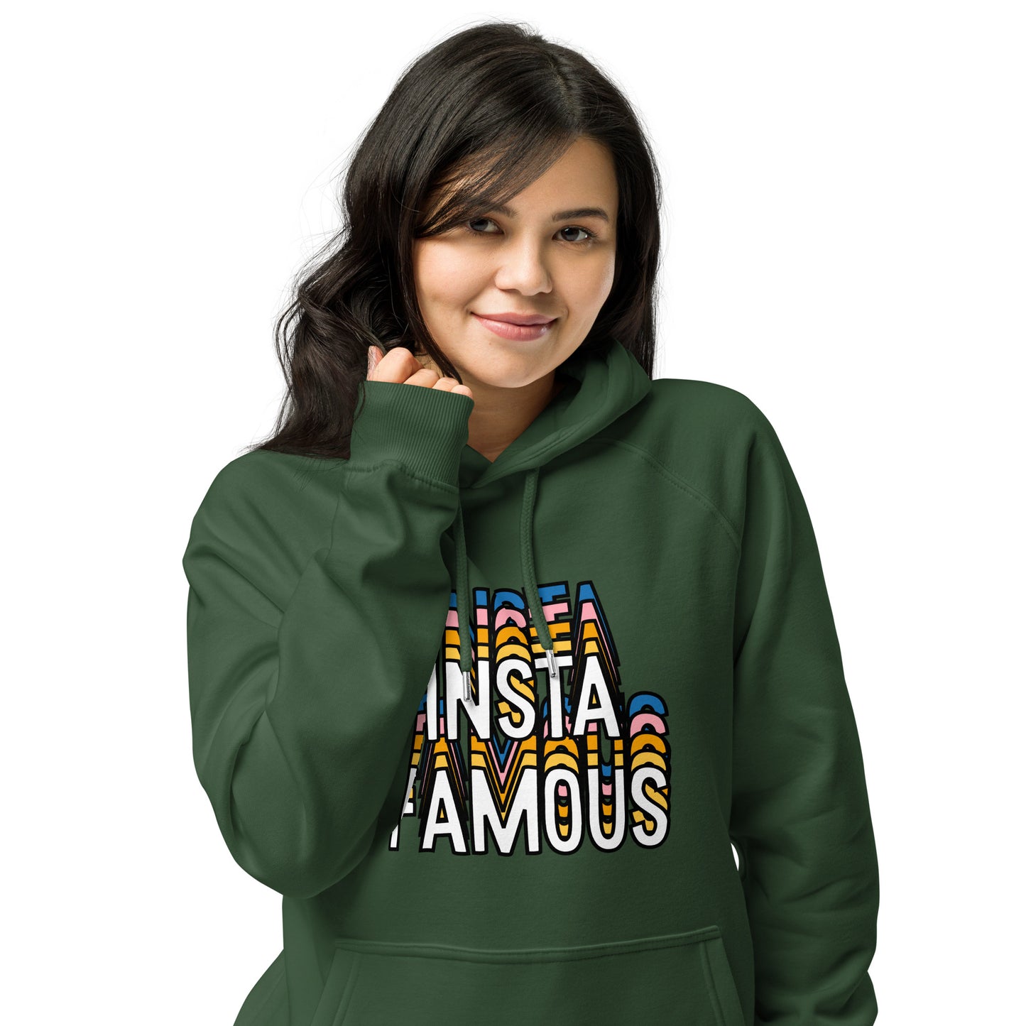 Insta Famous Unisex Eco raglan hoodie