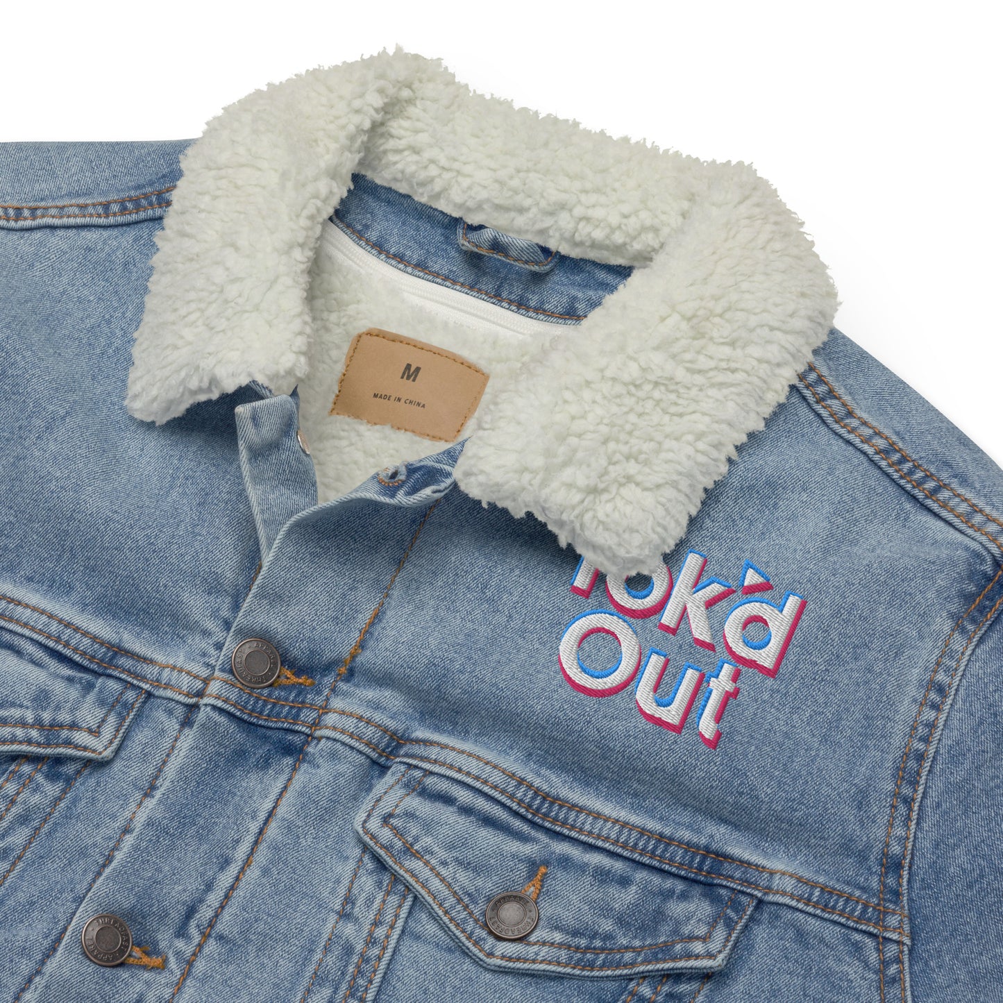 Tok’d Out Unisex Denim Sherpa Jacket