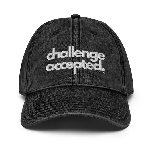 Challenge Accepted Vintage Cotton Twill Cap